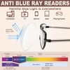 Yiwaeye 3 Pack Foldable Reading Glasses Blue Light UV Blocking,