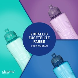 Sistema Twist 'n' Sip Squeeze Sports Water Bottle | Leakproof Water Bottle | 800 ml | BPA-Free | Assorted Colours