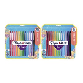 Flair Felt Tip Pens, Medium Point (0.7mm), Assorted Colors, 12 Count