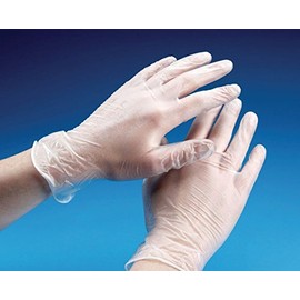 Vinyl Powder Free Clear Examination Gloves latex free and comfortable to wear Small
