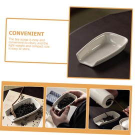 Ciieeo Loose Leaf Tea Spoon Ceramic Tea Shovel for Home Use Hotel and Restaurant Easy to Clean and Store Smooth Design
