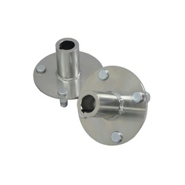 AlveyTech 4" x 4" Go-Kart Live Axle Hub with 1" to 3/4" Step-Down - 1/4" Keyed Shaft, 8 Inch Rear Front Wheel, x4 Lug Set Kit, Replacement Assembly Parts, Quad ATV Cart Gokart Golf Trike Wheels (2)