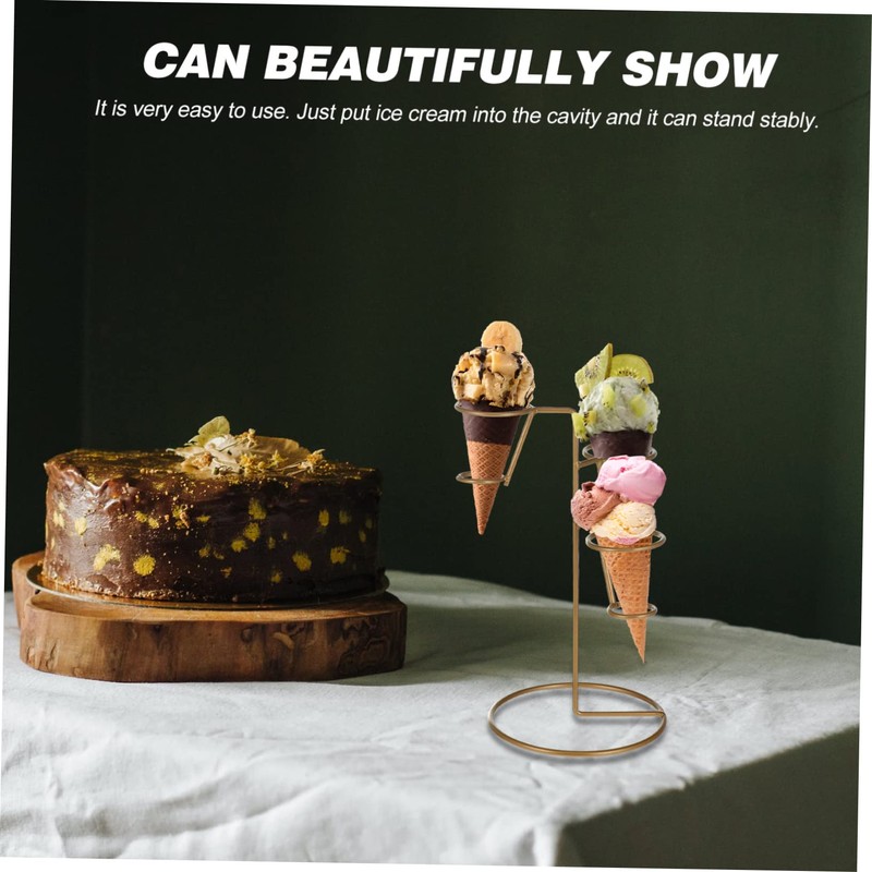 VALICLUD Metal Ice Cream Cone Holder Waffle Cone Holder for