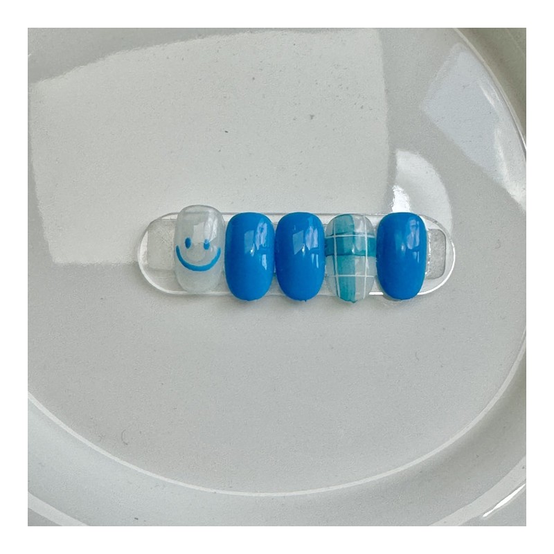 Dara Beauty 2024 June Art of the MonthSmile Check Nail❣