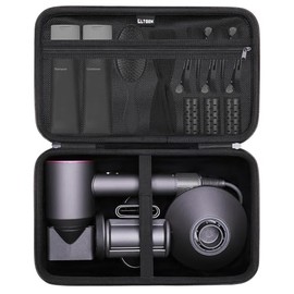 LTGEM Hair Dryer Case Compatible with Dyson Supersonic/Cosy Companions/Alloom/ANNE BETTY/Slopehill Hair Dryer Hard Travel Storage Case, Black(Case Only)