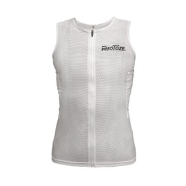 veloToze - Men's Cooling Cycling Vest, 4 reusable cooling packs included, keep cool while riding indoors or in hot outdoor weather - WHITE