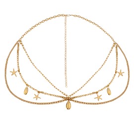 2 Pieces Metal Chain Belt, Adjustable Chain Belts for Women Fashion, Double Layer Gold Chain Belt for women