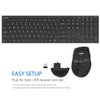 Arteck 2.4G Wireless Keyboard and Mouse Combo Stainless Full Size