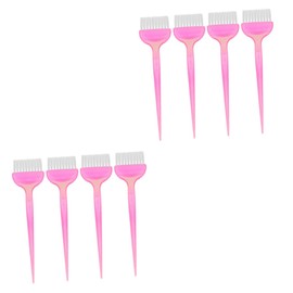 minkissy 8 Pcs Salon Hair Color Hairdressing Brush Highlight Comb Brush Hair Colouring Kit Hair Coloring Brush Pro Tools Hair Highlights Tint Dye Brush Soft Modeling Abs Pink Bags