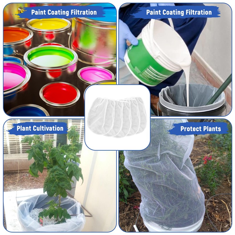 Paint Strainer Bag, 1 Gallon Paint Filter Strainer with Elastic