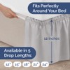 Wrap Around Dust Ruffle Bed Skirt - Light Grey -