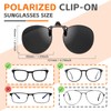 JO Polarized Clip-On Sunglasses UV400 Anti-Glare Lenses with Metal Frame