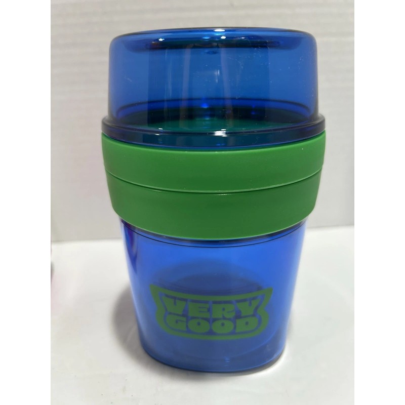 Tabitha Brown Travel Snack Cup With Utensils New Blue