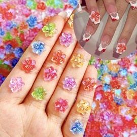30Pcs Spring Flower Nail Gems and Charms Mixed Color Floral Nail Rhinestones Nail Jewels for Nail Art Cute 3D Flowers Nail Charms Flat Back Resin Nail Kit for Women Nail Design DIY Nail Decoration