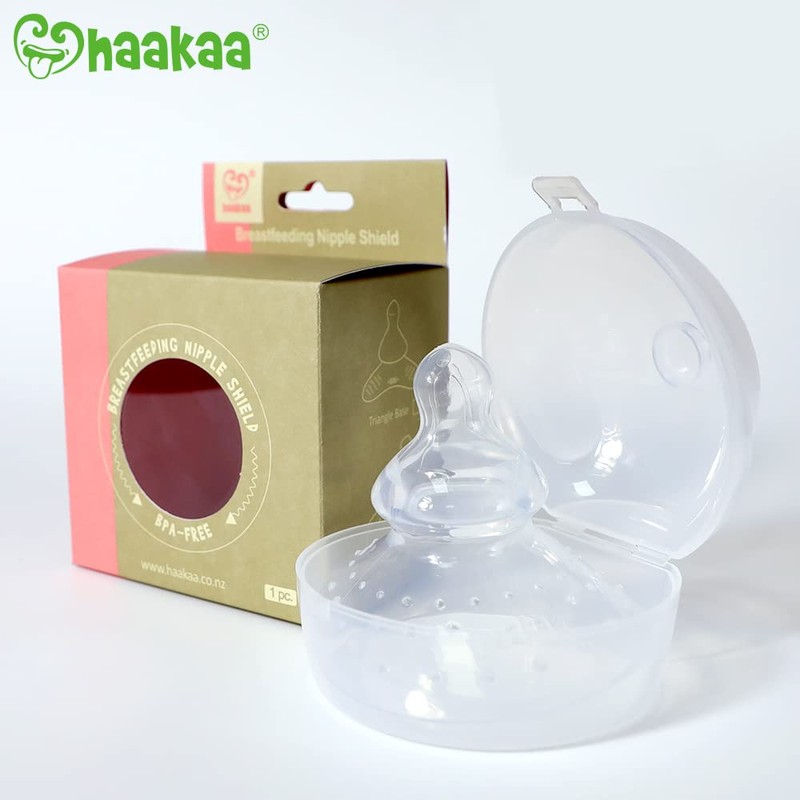 Haakaa Nipple Shield for Breastfeeding with Latch Difficulties Cracked Flat