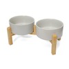OniAnt Elevated Ceramic Dog Bowls - Double Raised Pet Feeder