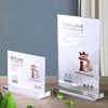 ECKEK 2 Pack Acrylic Sign Holder Menu Displays Double Sided