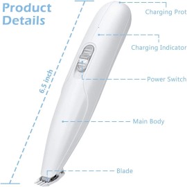 Gasur USB Rechargeable Ear and Nose Hair Trimmer Small Dogs Cats Face and Paws Trimmer