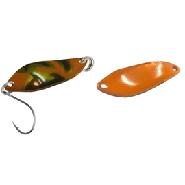 FTM Spoon Strike 2, 1 g - Blinker for Spin Fishing for Trout, Trout Blinker for Fishing on Trout Lake, Trout Bait, Colour: UV Camouflage Orange