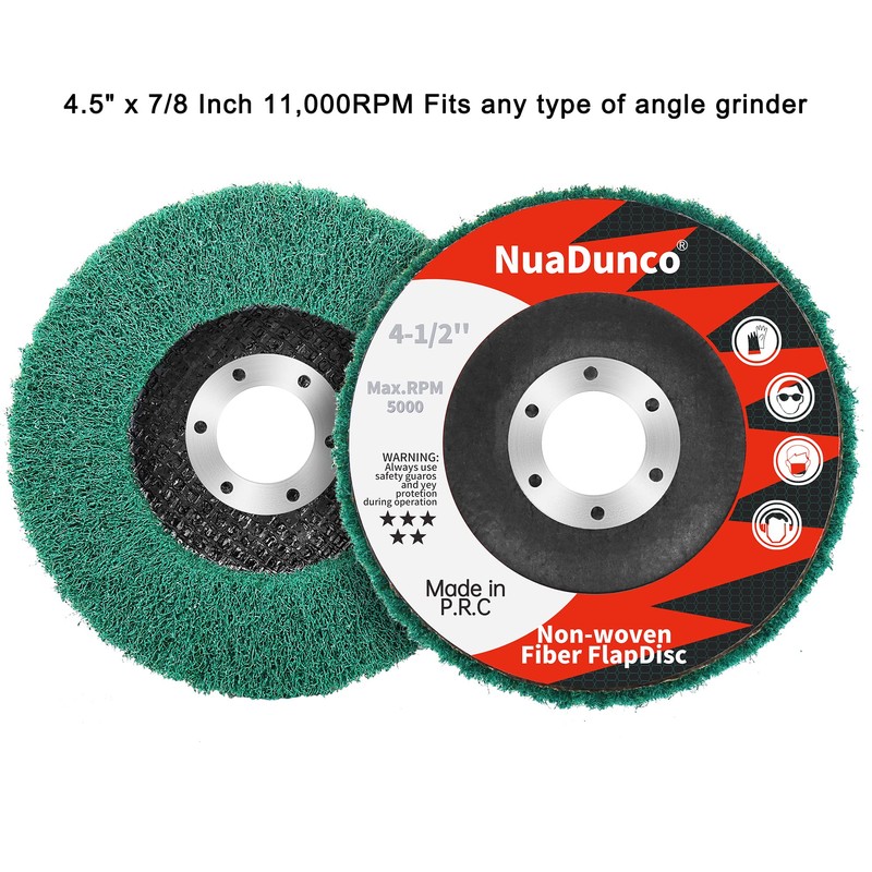 NuoDunco 15Pcs 180# 320# 600# Scour Flap Disc 4 1/2