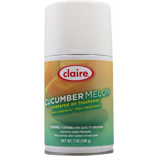 Claire C-109 7 Oz. Cucumber Melon Metered Air Freshener Aerosol Can (Case of 12)