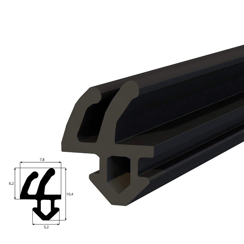 DQ-PP Window Seal, Black, 20 Metres, S-1388 Rehau, PVC Window,