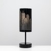 MiniSun Modern Gloss Black Touch Table Lamp with New York