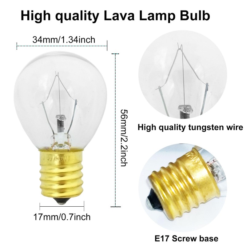 Lava Lamp Bulb 30W S11 E17 Base Lava Lamp Light