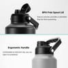 BJPKPK 64 oz Insulated Water Bottle, Dishwasher Safe Half Gallon