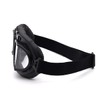 kucehiup Vintage Aviator Goggles Motorcycle Goggles (Black frame clear lenses)