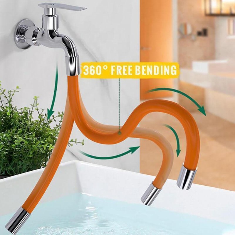Universal Rotating Extension Tube 360° Rotatable Free Bending Faucet Lengthening