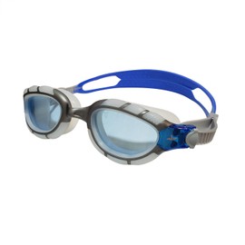 Cabana Sports Raptor Swimming Goggles No Leaking Anti Fog UV Protection Triathlon Full Protection Adjustable Swim Glasses for Adult Men and Women (Silver/Blue (Non-Polarized))