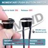 DMWD 2pcs 12mm Super Short Metal Momentary Push Button Switch