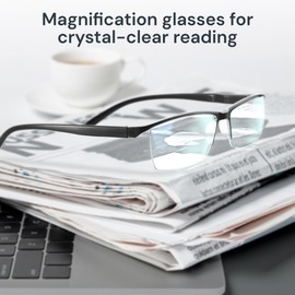 Gaoye Executive Style Reading Glasses Men - Durable Readers with Blue Light Filtering - Comfortable Fit with TR90 Frames