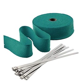 Stark Thermal Wrap 2" Wide x 50' Long - Fiberglass Heat Shield Exhaust Manifold/Header Wrap - Green