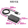 エレコム カードリーダー USB2.0 2倍速転送 ケーブル一体タイプ コンパクト設計 ブラック MR-A39NBK