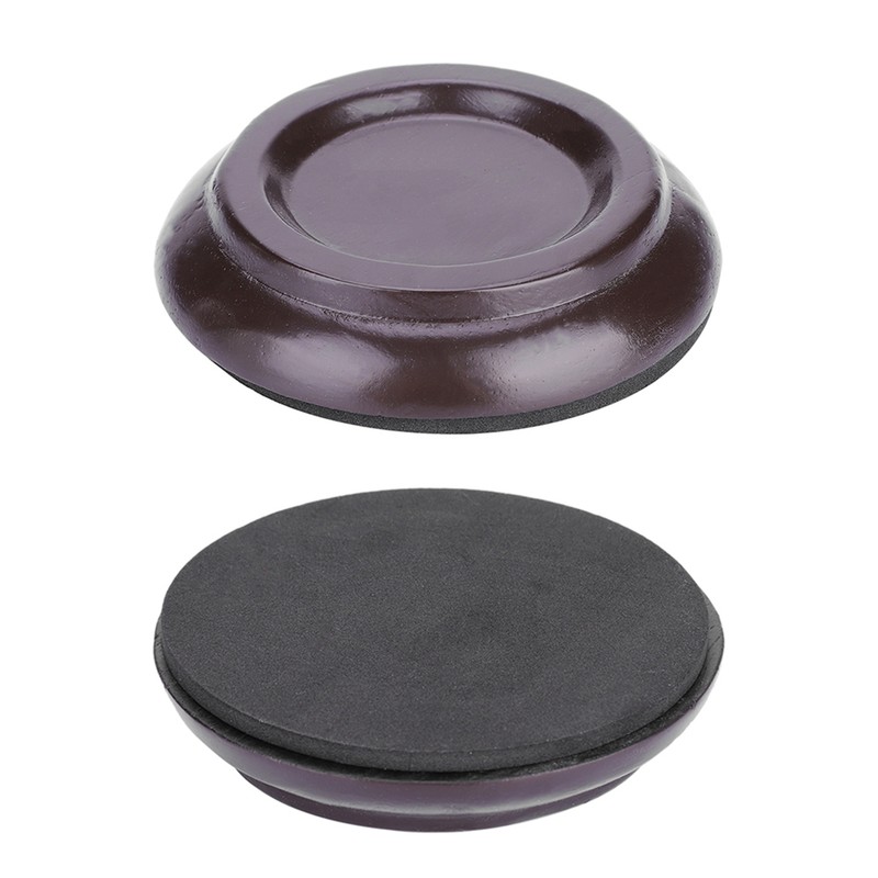 4Pcs Beech Wood Round Piano Foot Pads Set Upright Piano