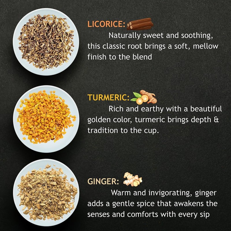 Licorice, Ginger & Turmeric Herbal Tea cut 100g (Golden Licorice