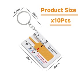 10-Piece Tire Measuring Instrument, Tire Tread Depth Meter, Tread Depth Meter, Automobile Measuring Accessories, Tire Ruler, Tire Measuring Instrument.