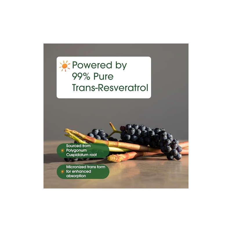 NatureBell Resveratrol - 180 Vegetarian Capsules - 1,000mg Polygonum Cuspidatum