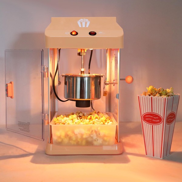 Udorich Tabletop Popcorn Machine for Family Fun, 4oz Capacity with