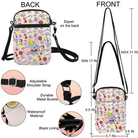 MYSOMY Dumbo Crossbody Bag Dumbo Elephant Gifts Dumbo Shoulder Bag Dumbo Merchandise Flying Elephant Gift (Elephant UK)