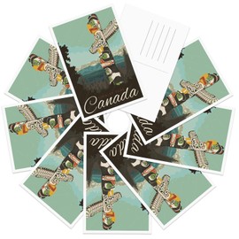 gaeaverse Vancouver Canada Landscape Postcards Vintage Postcards 9pc/Set World Cities Greeting Cards for Business World Travel Landscape Postcard Decor Gift