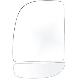 cciyu Towing Mirror Glass Replacement fit for 1999-2016 For Ford F-250 F-350 F-450 F-550 Super Duty Manual Adjusted No Heated No Turn Signal Light Black Housing