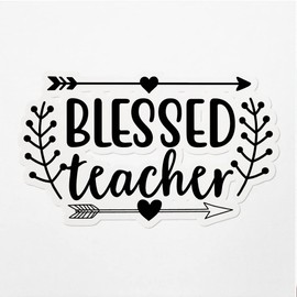 Decal Stickers of Blessed Teacher Premium Indoor (No Waterproof) Vinyl Decal Stickers for Laptop Phone Accessory Helmet Car Window Mug Tuber Cup Door Wall Decoration ANDVER3f25680BL