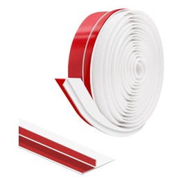 ZOWZOW T-Shaped White Silicone Seal Strip for Door, Draft Stopper 10 Ft x 1.37 in Weather Stripping Seal Strip for Door & Windows Gaps