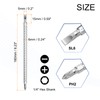 sourcing map Magnetic Double Ended Screwdriver Bit PH2/SL6 5x160mm 1/4"