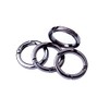 Bobeey 4pcs Round Carabiner Metal Spring Key Ring,Spring Snap Hooks