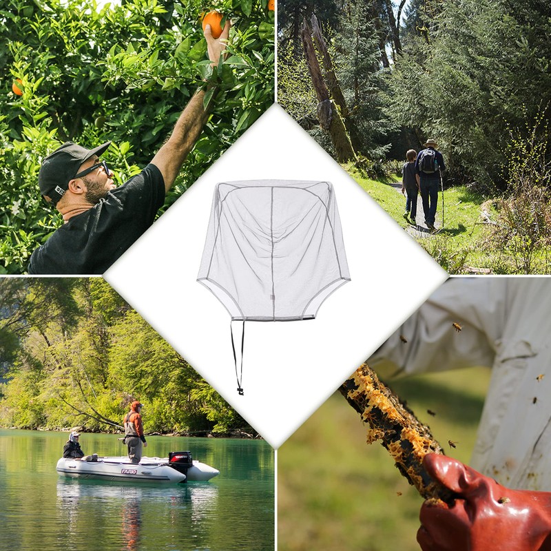 CozyCabin 3 Pcs Mesh Mosquito Head Net, Fully Covered Face