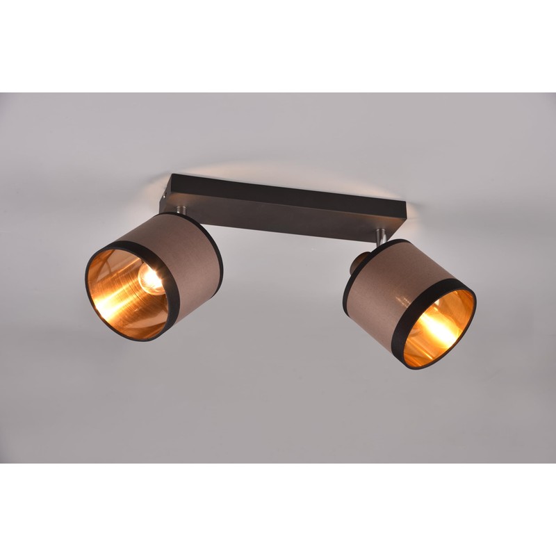 Reality Leuchten Davos R81552041 Spotlight Bar Metal Matte Black Fabric